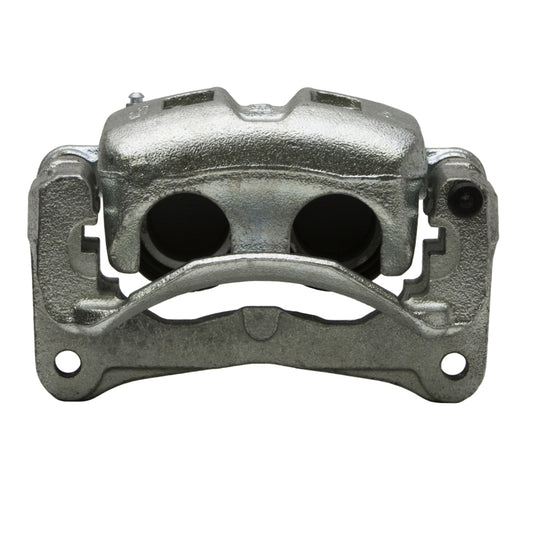 Silver zinc coated DFC OE front brake caliper for Mitsubishi Montero 2000-2006, high-performance automotive brake component.