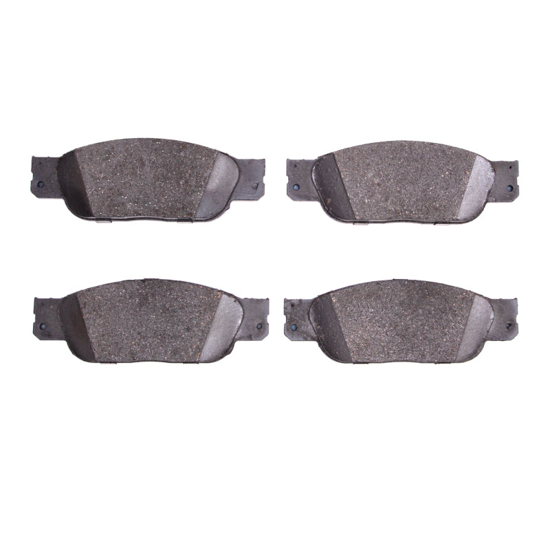 R1 Concepts Lincoln LS front ceramic brake pads, OE type, with detailed close-up showing brake pad surface and branding.