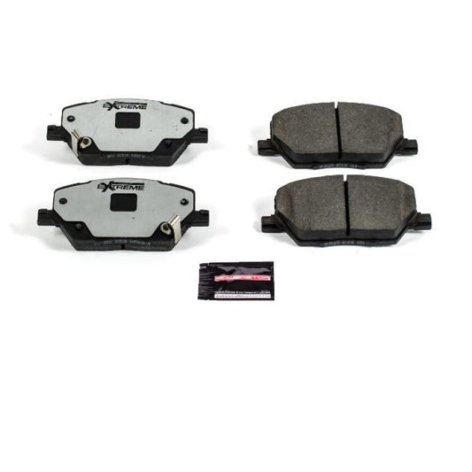 PowerStop performance front Z36 truck and tow brake pads with hardware for Fiat 500X models from 2016 to 2018.