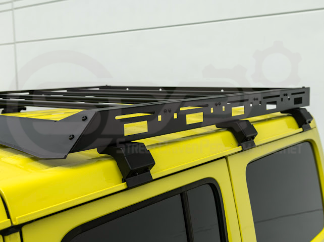 2018-UP JEEP WRANGLER JL & 2020-PRESENT JEEP GLADIATOR JT | CARBON STEEL BLACK TOP ROOF CARGO RACK (FULL & HALF LENGTH)