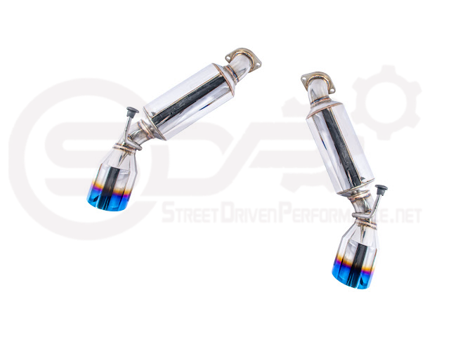 2008-2013 INFINITI G37 COUPE | MUFFLER AXLE BACK EXHAUST (ANDOLIZED SILVER OR BURNT BLUE TIPS)