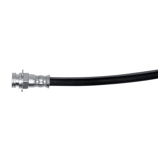 DFC Cadillac DeVille rear brake hose, part of brake line kit, showing flexible rubber and metal fittings for rear brake system.