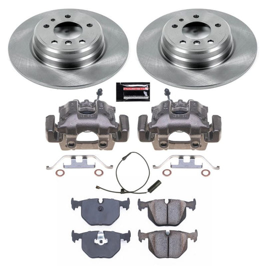 PowerStop rear brake kit with calipers for 1995 BMW 740i, OE-style Autospecialty brake components on vehicle.