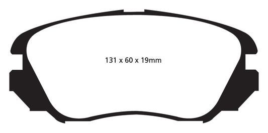 EBC 10+ Buick Allure 3.0 Redstuff front brake pads, high-performance brake pads for improved stopping power.