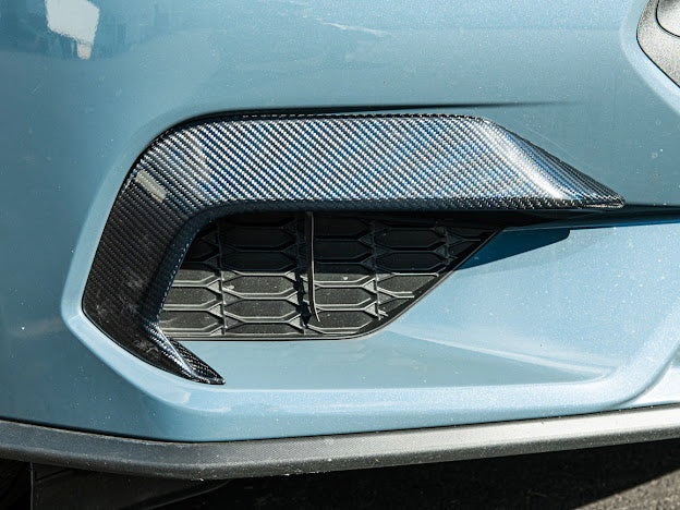 2024-UP FORD MUSTANG ECOBOOST | CARBON FIBER FRONT LOWER SIDE GRILLE INSERTS PAIR