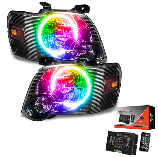 Oracle ColorSHIFT SMD headlights for Ford Explorer Sport Trac 2008-2010, featuring advanced lighting technology and sleek design.