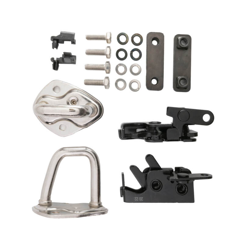 ARB Ascent Canopy rear door latch and striker kit for bed caps, showing the metal latch and striker components.