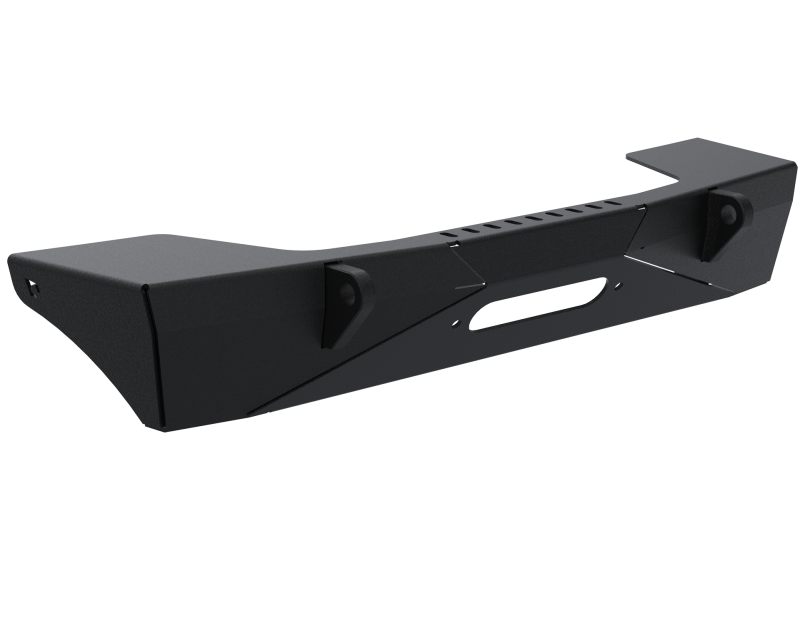 Black powder coat steel front bumper for Jeep JL 2018+ by Artec Industries, designed for off-road protection and style.