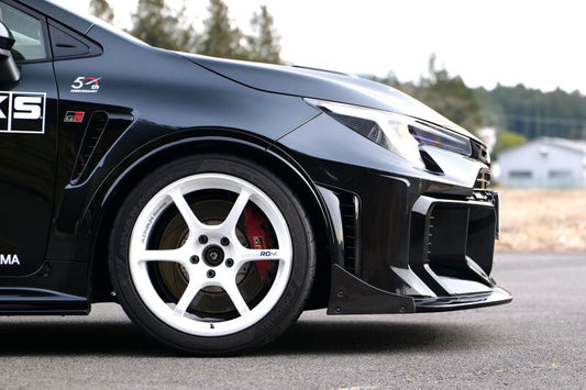 HKS Type-S front spoiler body kit for Toyota GR Corolla GZEA14H Gen2, showcasing the aerodynamic design and styling details.