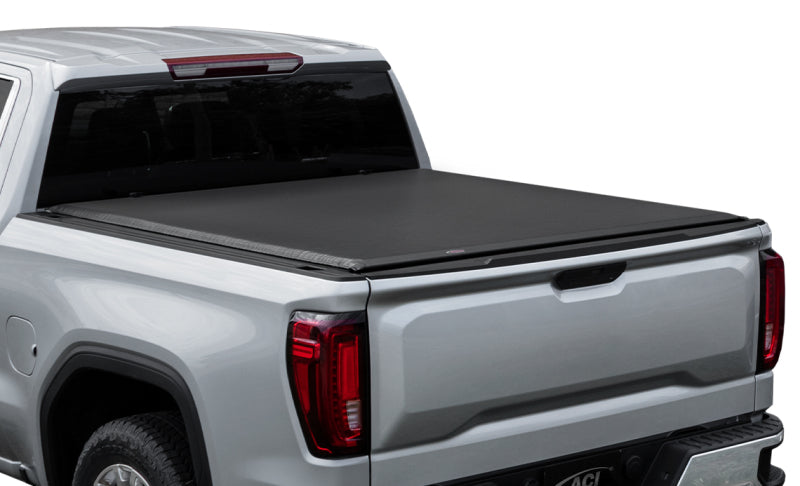 Access Lorado 20-22 GM Silverado/Sierra 8ft. bed roll-up truck cover, exterior view, designed for 2500/3500 models without bedside storage