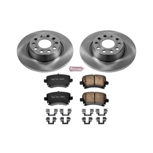 PowerStop OE rear brake kit for 2013 Audi A3, includes brake rotors and pads for reliable stopping performance