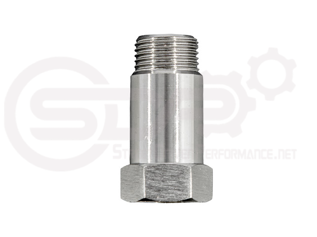Street Driven Performance SDP exhaust straight O2 sensor restrictor for improved vehicle exhaust flow and oxygen sensor performance.