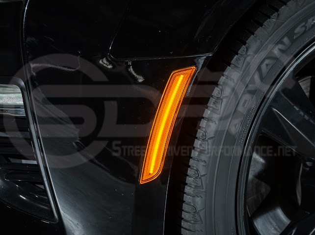 2016-2024 Chevrolet Camaro | Front Bumper Side Marker Lens w/ Amber LED Reflector Light Pair (Clear / Amber / Smoke)
