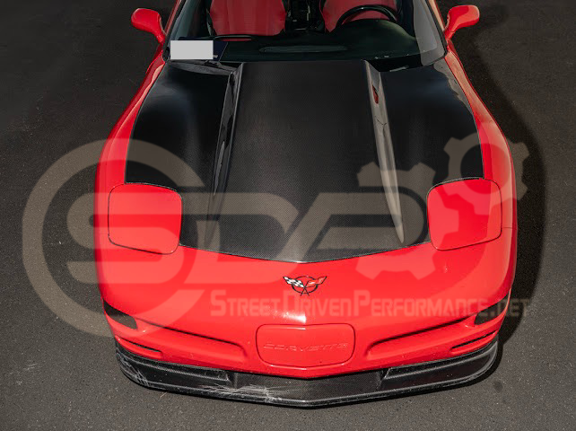 *IMPERFECTION / DISCOUNTED* 1997-2004 CHEVROLET CORVETTE C5 CARBON FIBER FRONT COWL HOOD