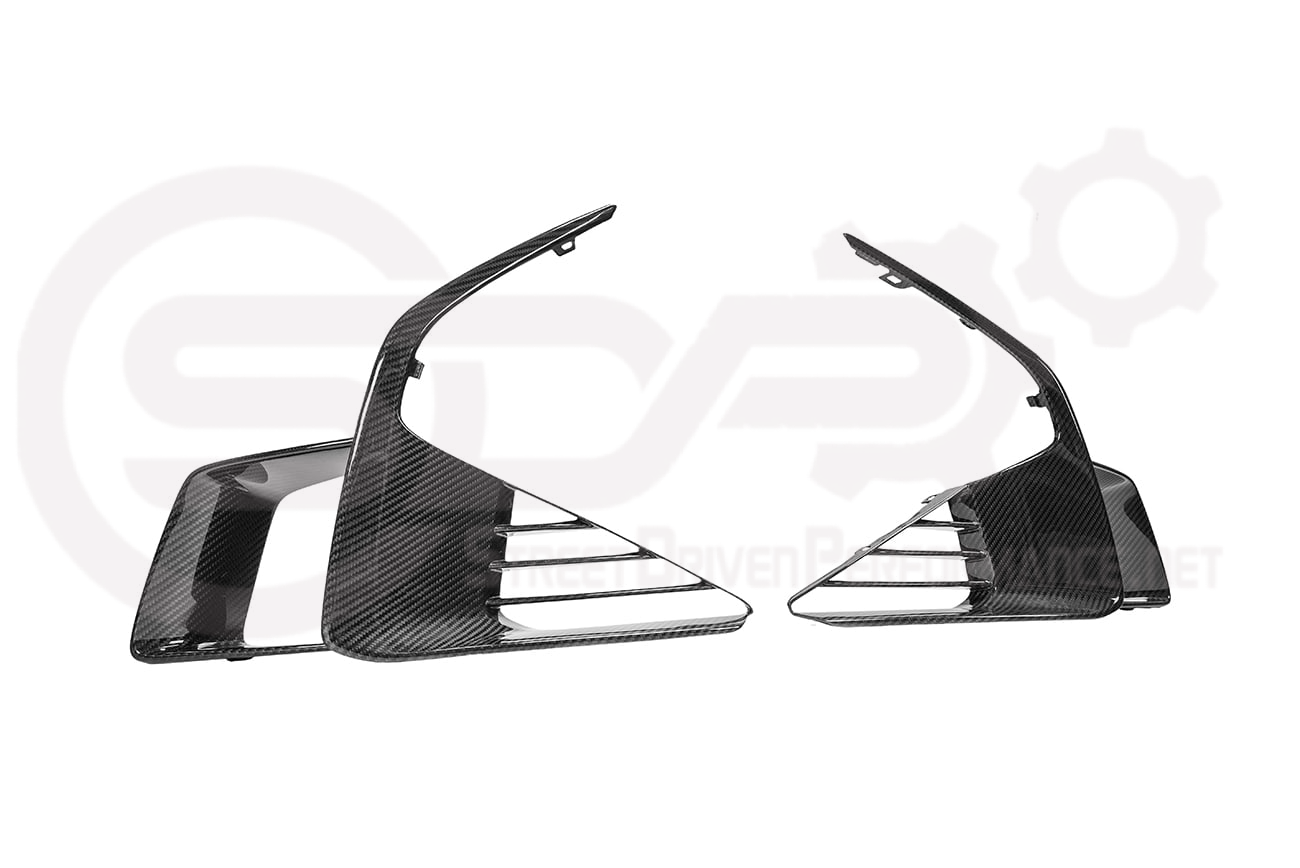 2025-Up Cadillac CT5-V Blackwing | CARBON FIBER Front Bumper Lower Side Air Ducts Inserts Replacements Pair