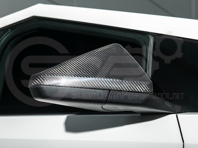 2024-Up Tesla Cybertruck | Factory Style Carbon Fiber Side Mirror Covers Pair