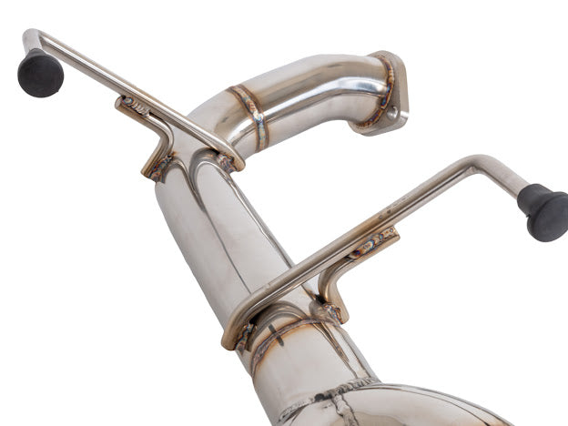 2015-2021 SUBARU WRX STI | MUFFLER DELETE QUAD TIPS CAT-BACK EXHAUST WITH BURNT BLUE TIPS