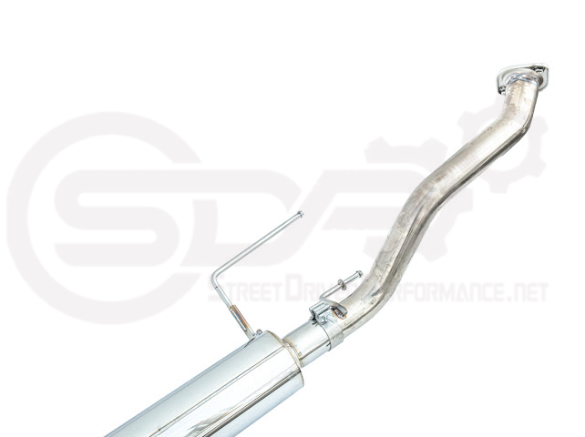 Street Driven Performance 2025-up Toyota 4Runner cat-back exhaust system with chrome or burnt blue tips, featuring turn down design.
