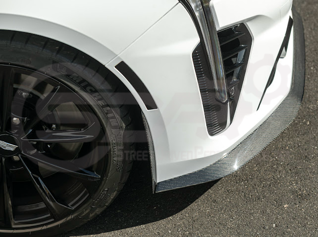 2020-Up Cadillac CT4-V Blackwing | CARBON FIBER Front Splitter Side Wheel Arches Pair