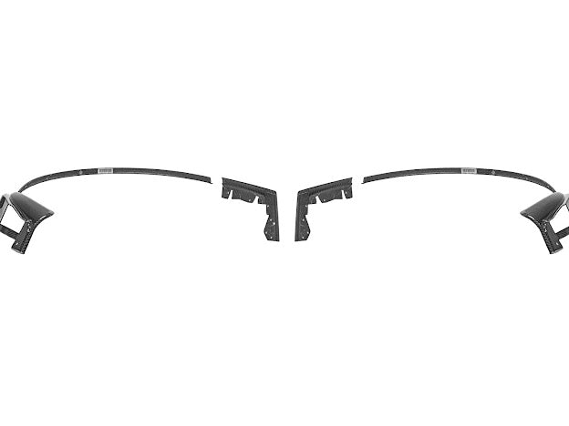 2024-UP FORD MUSTANG S650 | GT350R PERFORMANCE STYLE CARBON FIBER FENDER FLARES MUD FLAPS