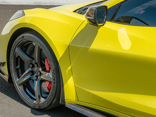 2023+ CHEVROLET CORVETTE C8 Z06 & E-RAY | CARBON FLASH XL EXTENDED FRONT SPLASH GUARD
