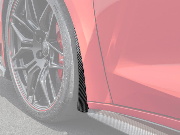 2023-Up Corvette C8 Z06 & E-RAY | Extended Hydro-Dipped Carbon Fiber Front & Rear Mud Flap Splash Guards