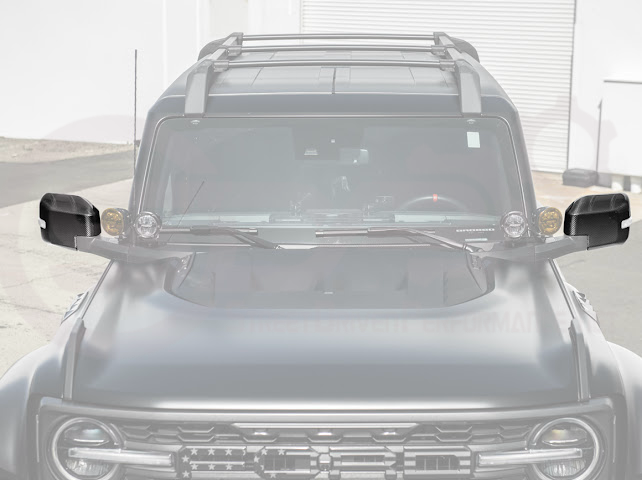 2021-UP FORD BRONCO CARBON FIBER MIRROR CAP COVER PAIR