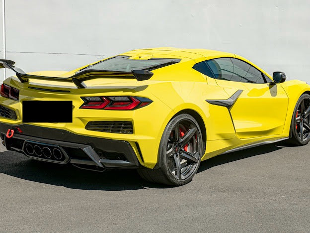 2023+ CHEVROLET CORVETTE C8 Z06 & E-RAY | MATTE BLACK XL EXTENDED FRONT SPLASH GUARD