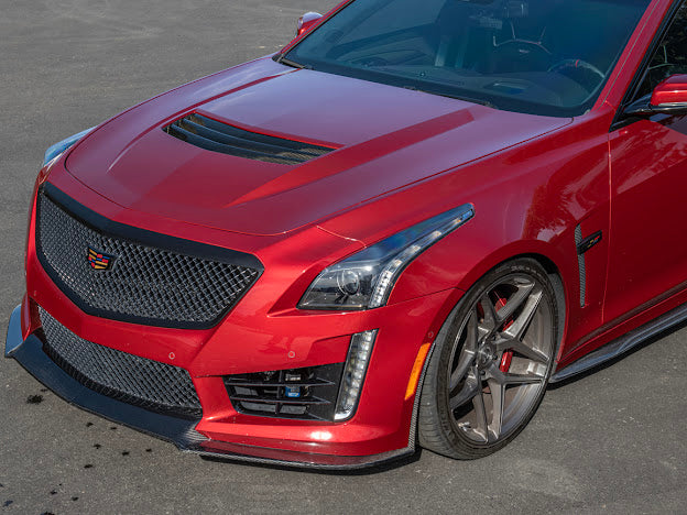 2016-2019 CADILLAC CTS-V3  | FRONT LIP SPLITTER GROUND EFFECTS AND WHEEL ARCHES - CARBON FIBER