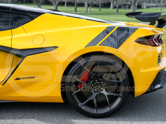 2020-UP CORVETTE C8 REAR FENDERS RACING STRIPES DECALS