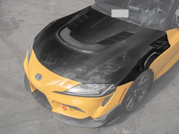 2020-Up Toyota GR Supra A90 A91 | JDM Performance Style Carbon Fiber Front Air Vented Hood