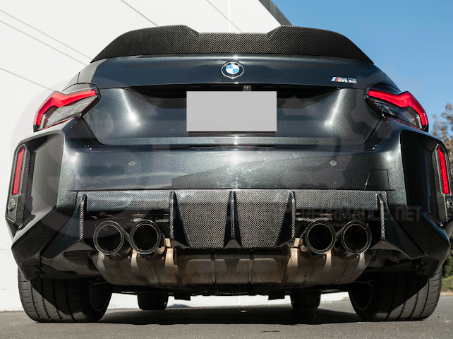 2023-UP BMW G87 M2 | FACTORY STYLE CARBON FIBER REPLACEMENT REAR BUMPER REFLECTOR TRIM PAIR