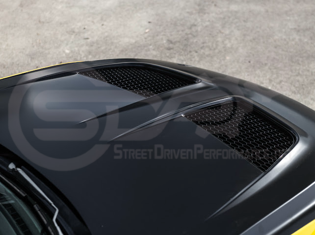 2018-2023 FORD MUSTANG S550 | GTD STYLE ALUMINUM FRONT AIR VENTED HOOD