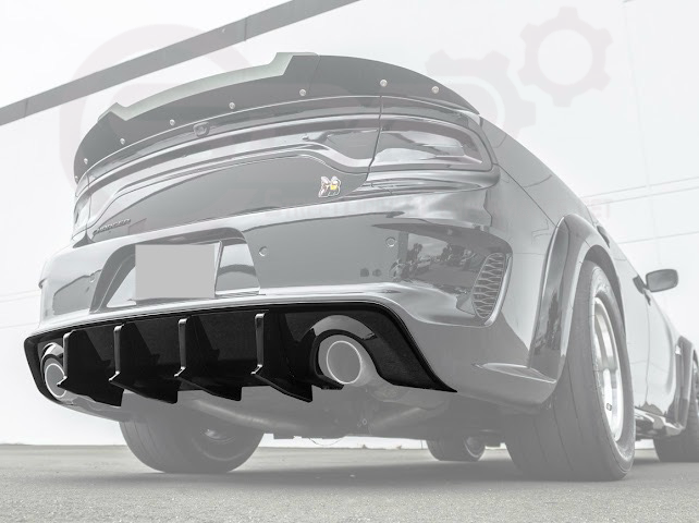 2020-UP DODGE CHARGER WIDEBODY | SRT PERFORMANCE TRACK STYLE REAR BUMPER DIFFUSER