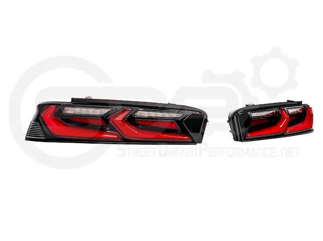 2016-2018 Chevrolet Camaro | C8 Style Sequential Signal LED Rear Taillights Pair (Clear / Red / Smoke Lens)