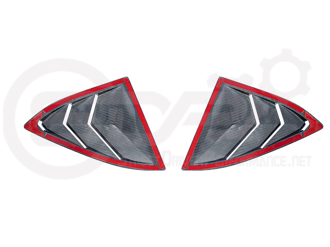 2020-Up Corvette C8 | SDP Performance Style Carbon Fiber Side Quarter Window Louver Sun Shade Cover