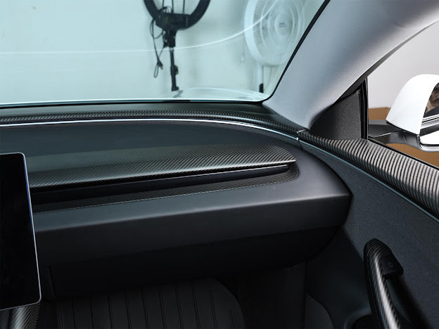 2017-UP TESLA MODEL 3 & Y CARBON FIBER INTERIOR INSTRUMENT TRIM