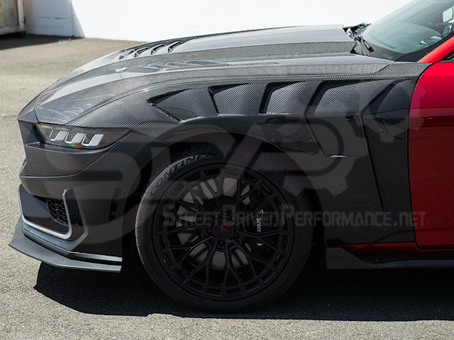 2024-Up For Mustang S650 Dark Horse Style Bumper | Side Intake LED Grille DRL Light Bar Pair