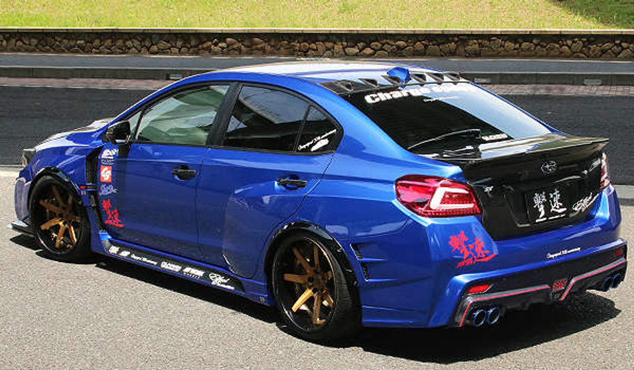 Charge Speed 2015-2021 Subaru WRX/ STi Type 2B FRP Wide Body Complete Kit with Type B FRP FRONT LIP & FRP Rear Diffuser