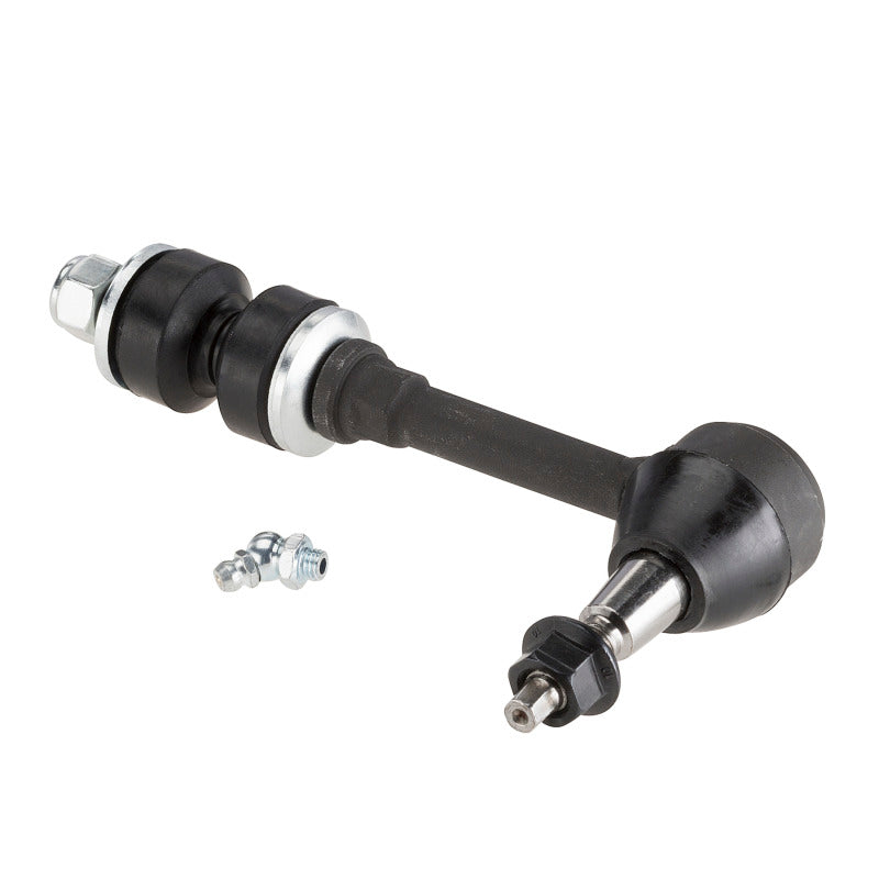 Moog Dodge Ram 2500 front sway bar endlink kit, compatible with 2003-2005 models, showing metal endlink components.