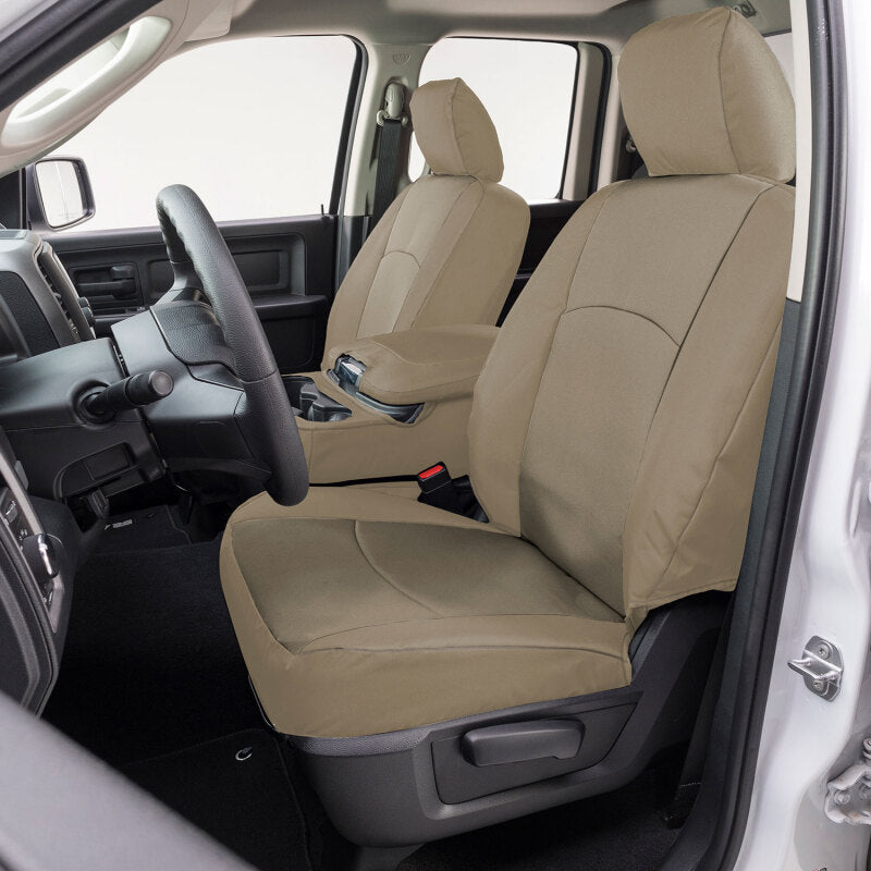 Covercraft Endura PrecisionFit custom second row seat covers installed in a 2023-2026 Toyota Corolla, showing durable, tailored fabric.