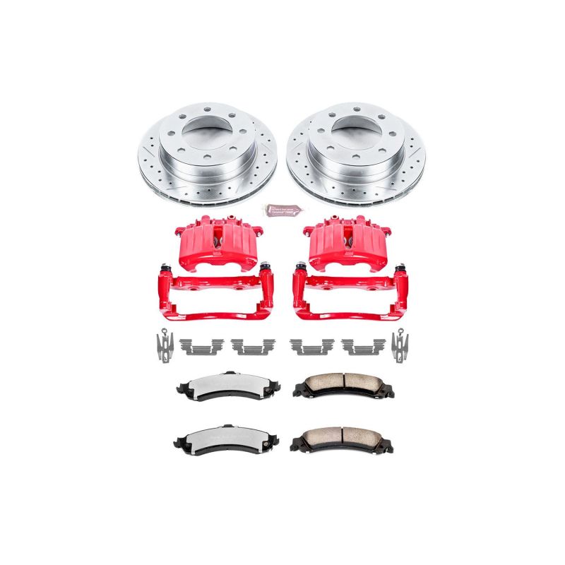 PowerStop rear Z36 brake kit with calipers for 2005 Chevrolet Silverado 1500 HD truck and tow performance braking system