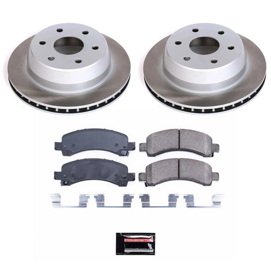 PowerStop rear semi-coated rotor kit for GMC Yukon XL 1500, featuring performance brake rotors for enhanced stopping power.