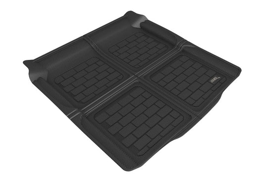 Black 3D MAXpider Kagu cargo liner for BMW 4 Series Coupe 2021+, durable rubber floor mat with textured surface.