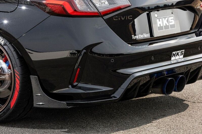 HKS Type-S FL5 R-Spoiler body kit with sleek aerodynamic design, shown on a car front view.