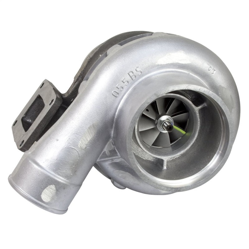 BD Diesel stock replacement turbocharger for 2007.5-2017 Dodge Cummins 6.7L HE300V cab and chassis engine, shown installed on vehicle.