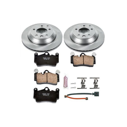 PowerStop OE rear brake kit for Audi Q7 2007-2015, includes brake rotors and pads for optimal stopping performance.