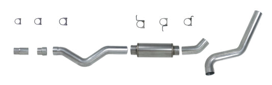 Diamond Eye Performance Catback exhaust for 2006-2007.5 Chevy 6.6L 2500/3500, showing the single exhaust pipe and muffler.