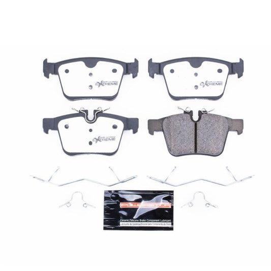 PowerStop rear Z36 truck and tow brake pads for 2018 Jaguar E-Pace with hardware, designed for enhanced performance and braking power.
