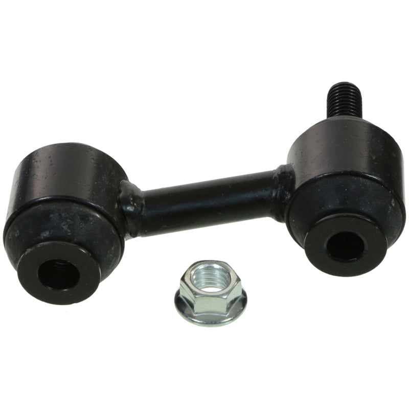 Moog Buick LaCrosse rear sway bar endlink, black metal automotive suspension component for 2010-2016 models.